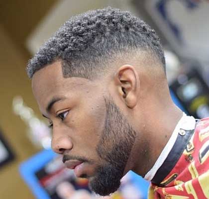 Curly Top Fade
