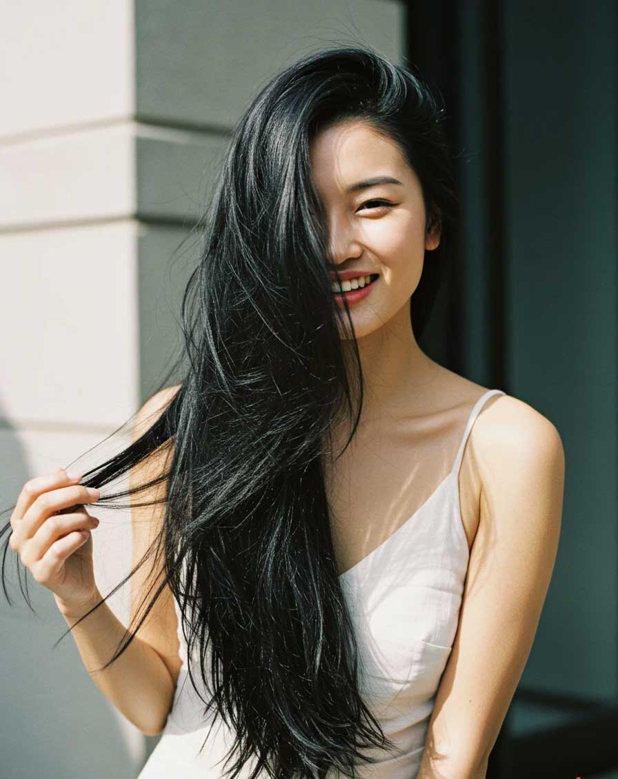 Long Straight Hair Sample 8