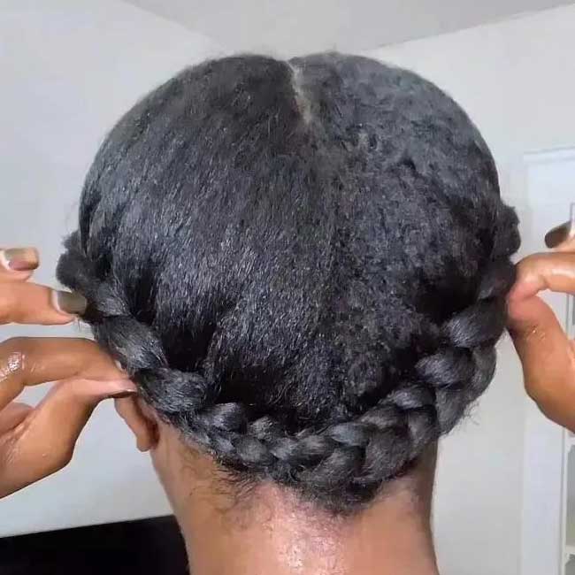 Halo Braid/Crown Braid Sample 12